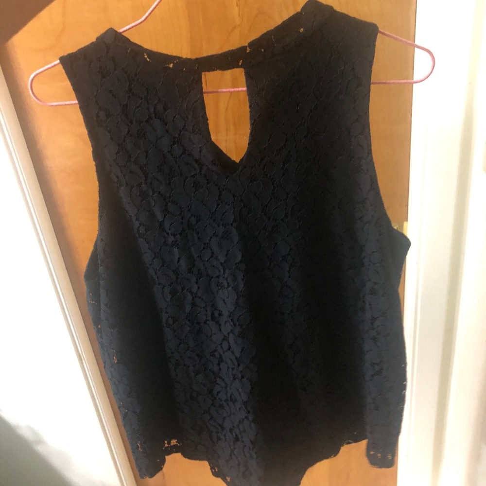 Love Blossoms Black Lacey Blouse